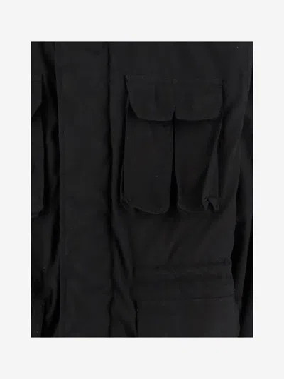 We11 Done Padded Utility Jacket With Hood In Black