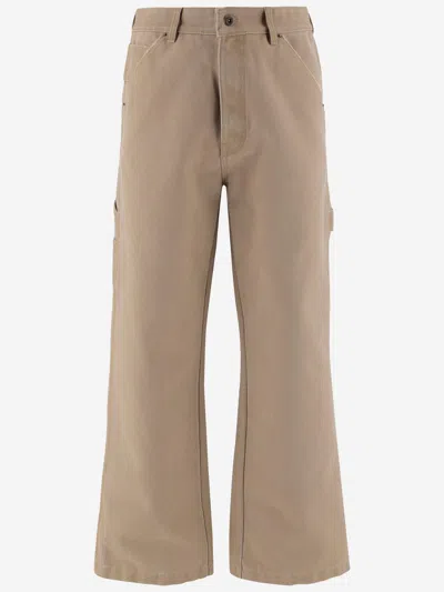 We11 Done Multi-pocket Logo Trousers In Brown