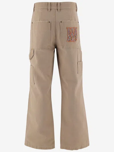 We11 Done Multi-pocket Logo Trousers In Brown
