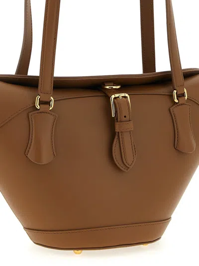 Dolce & Gabbana Brown Shoulder Bag With Two Top Handles And Buckle Closure On The Front In Brown