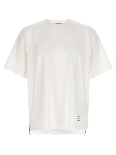 Thom Browne 'rwb Knit Trim' T-shirt In White