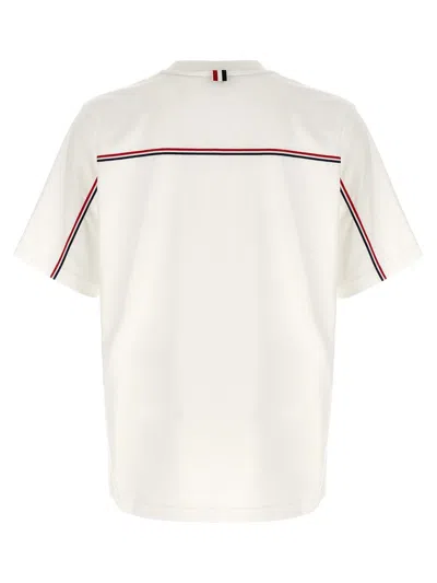 Thom Browne 'rwb Knit Trim' T-shirt In White
