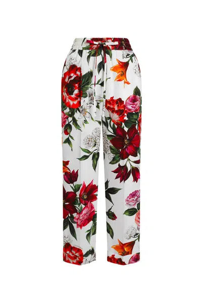 Dolce & Gabbana Elasticated Waist Floral Print Trousers