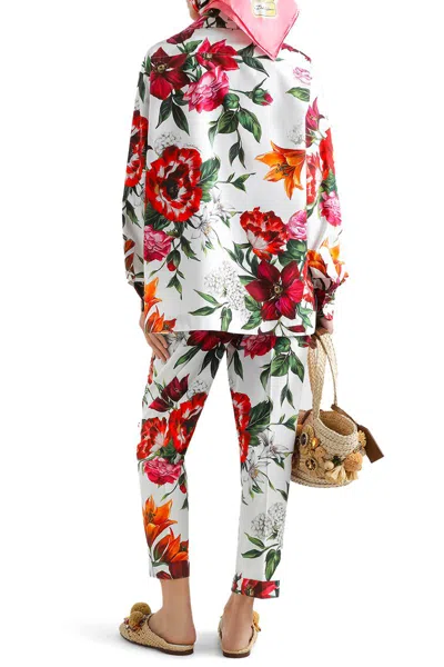 Dolce & Gabbana Elasticated Waist Floral Print Trousers