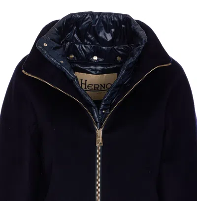 Herno Women Wool Down Jacket In Animal Print