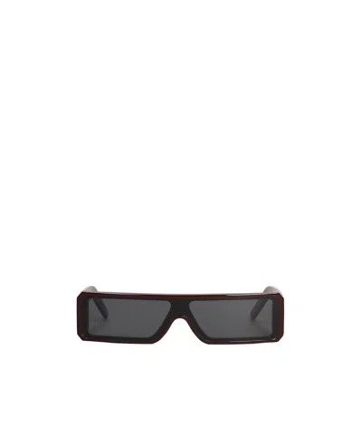 Rick Owens Rectangle Frame Sunglasses In Black