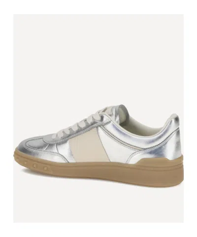 Valentino Garavani Jw Anderson Brown Leather Stitch Slippers In Neutral