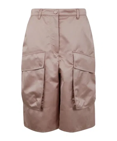 N°21 Polyester Bermuda Shorts In Neutral