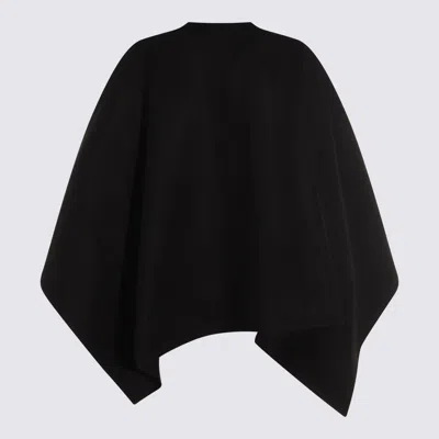 Max Mara Black Serra Capes In Black