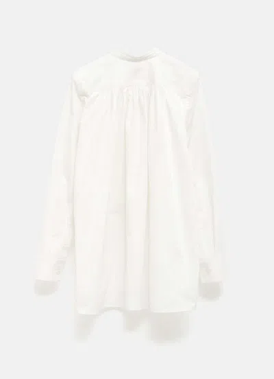 Bottega Veneta Relaxed Fit Long Sleeve Shirt With Plastron In White