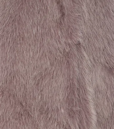 Herno Grey Sleeveless Vest With Concealed Closure On The Front In Ecofur Woman In Brown