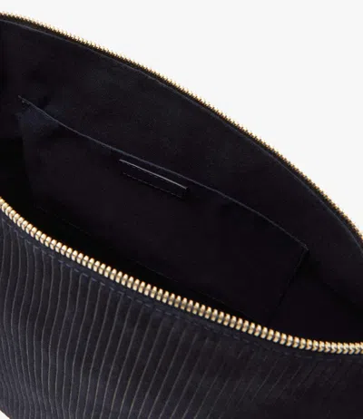 Apc A.p.c. Square Corduroy Shoulder Bag In Black