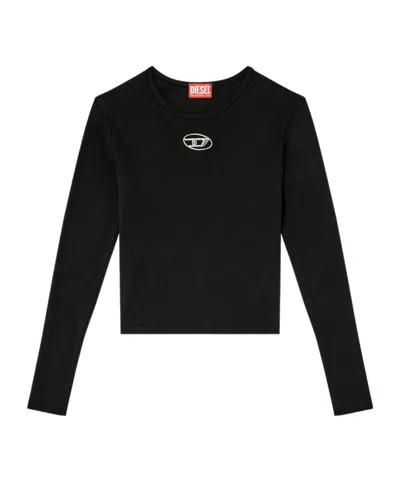 Diesel Long Sleeve Sweater In Black