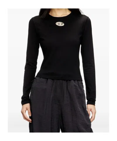Diesel Long Sleeve Sweater In Black