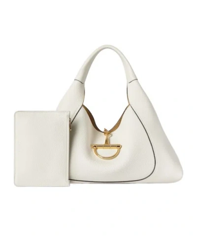 Gucci Softbit Small Shoulder Bag In White