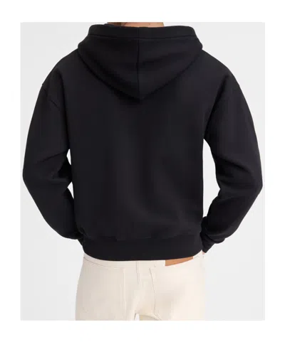 Jacquemus Le Hoodie Zip Gros Hooded Cotton Sweatshirt In Black