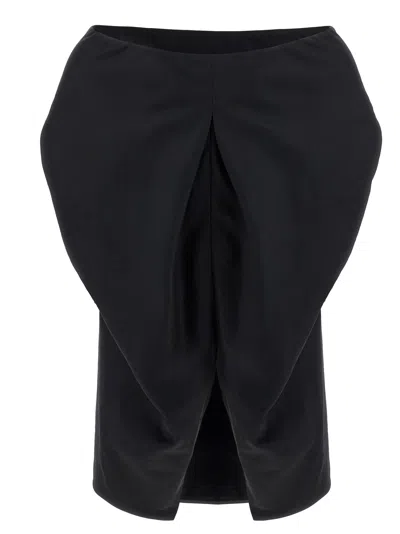 The Row Draped Asymmetric Sleeveless Top Design In Black