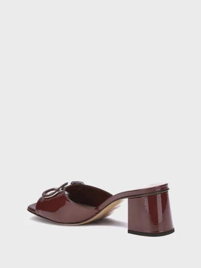 Valentino Garavani Vlogo Slide Sandals In Brown
