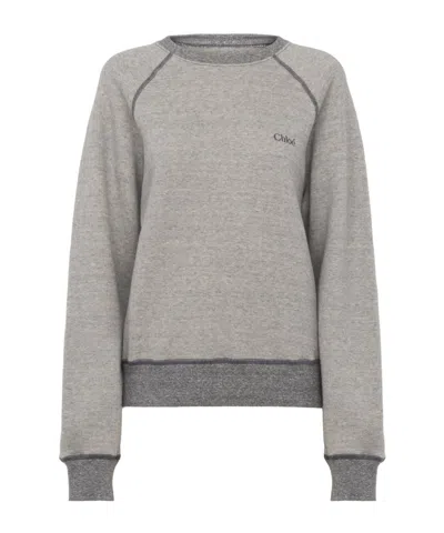 Chloé Logo Embroidered Fleece Sweatshirt