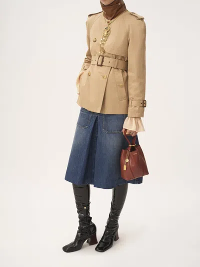 Chloé Spin Tote In Bordeaux Leather