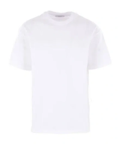 Givenchy Men White Crew Neck T-shirt With Logo On Front And Back In Cotton Man In White