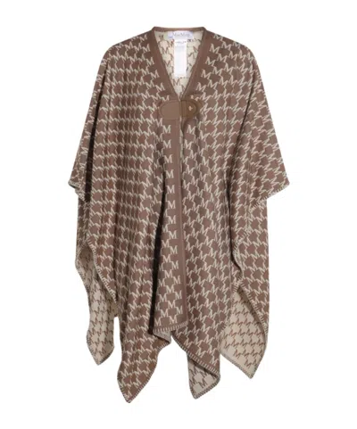 Max Mara Brown Neutral Capes In Brown