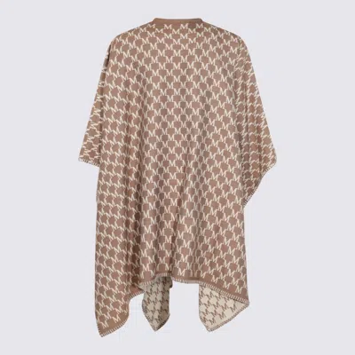 Max Mara Brown Neutral Capes In Brown