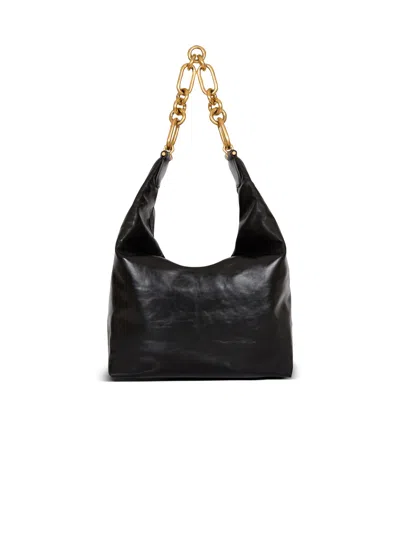 Balmain 'chain Strap Padlock Detail' Shoulder Bag In Black