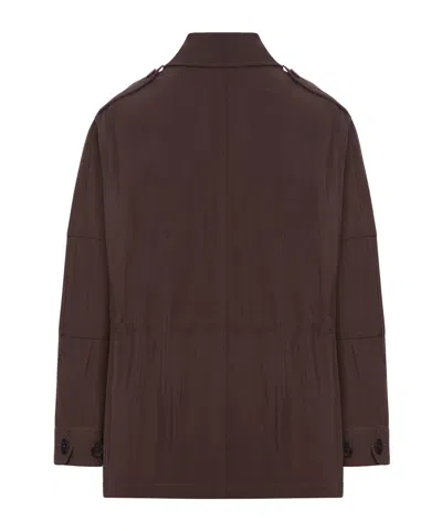 Tom Ford Button-fastening Flap-pocket Jacket In Brown