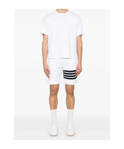 Thom Browne 'rwb Knit Trim' T-shirt In White