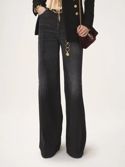 Chloé Loose Black Washed Jeans