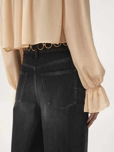 Chloé Loose Black Washed Jeans