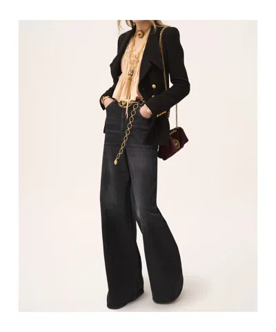 Chloé Loose Black Washed Jeans
