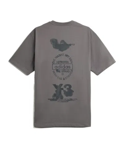 Y-3 Graphic Short Sleeve Tee T-shirt In Gray