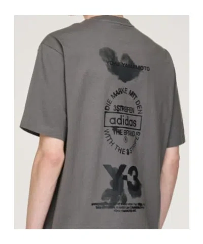 Y-3 Graphic Short Sleeve Tee T-shirt In Gray