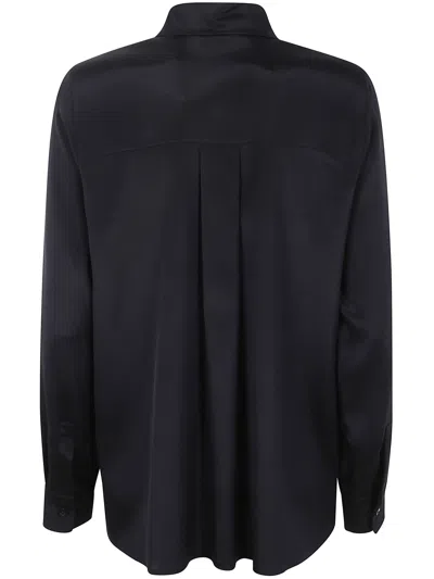 Max Mara Stretch Silk Cady Shirt Shirts Brown In Black