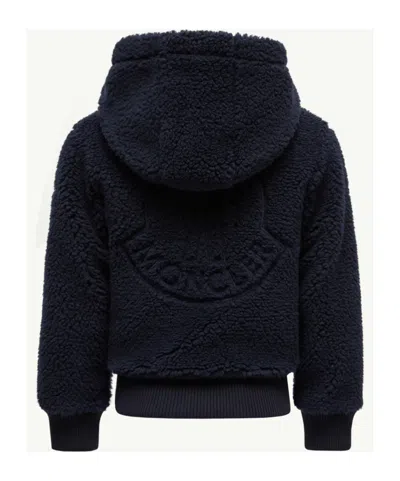 Moncler Long Sleeve Zip-up Jacket In Blue