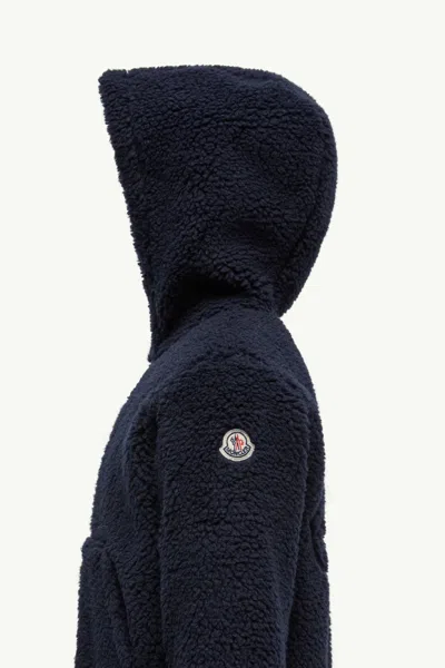 Moncler Long Sleeve Zip-up Jacket In Blue