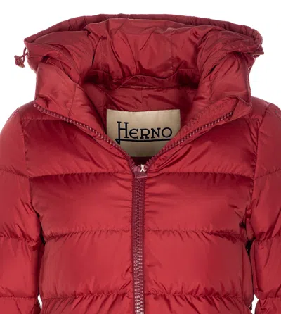 Herno A-shape Chamonix Down Jacket In Red