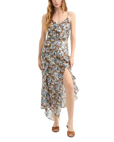 Veronica Beard Avenal Floral-print Silk Midi Dress In Multi
