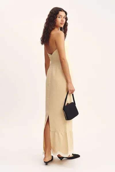 The Posse Essie Strapless Dress In Green