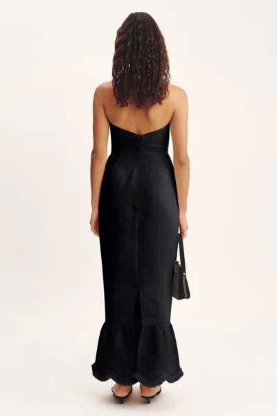 The Posse Essie Strapless Dress In Black