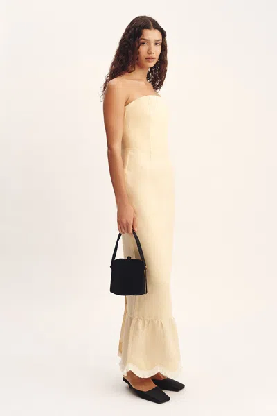 The Posse Essie Strapless Dress In Green