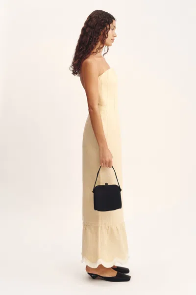 The Posse Essie Strapless Dress In Green