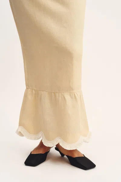 The Posse Essie Strapless Dress In Green