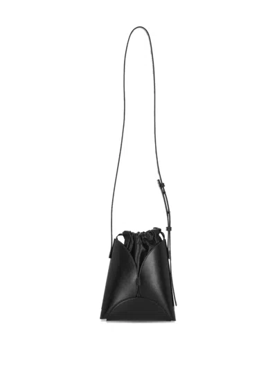 Jil Sander Drawstring Shoulder Bag In Black