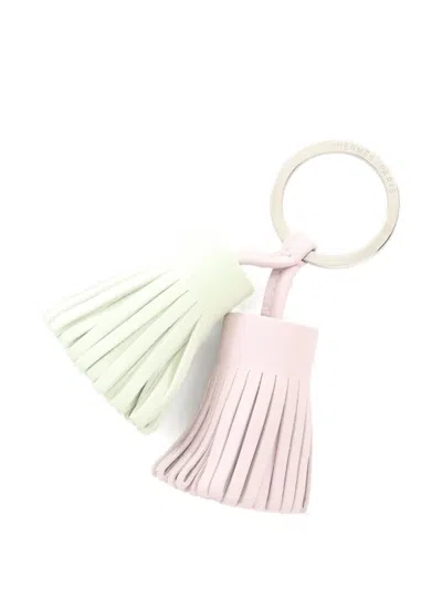 Pre-owned Hermes 2020s Unodos Vert Fizz Bag Charm In Pink