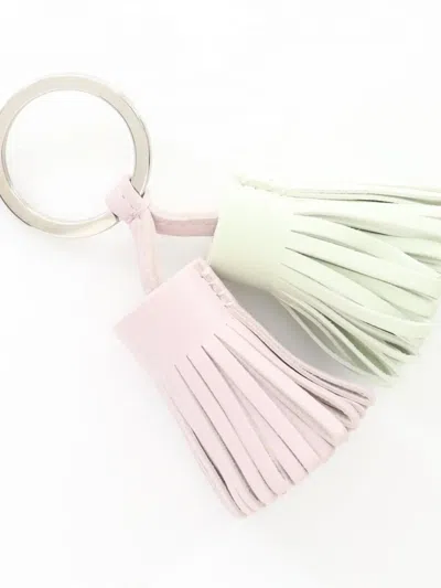 Pre-owned Hermes 2020s Unodos Vert Fizz Bag Charm In Pink