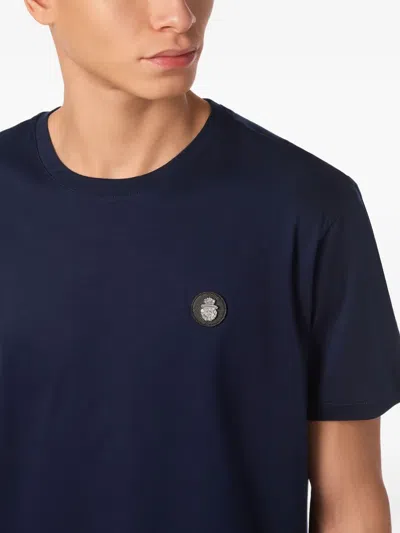 Billionaire Logo-plaque T-shirt In Blue
