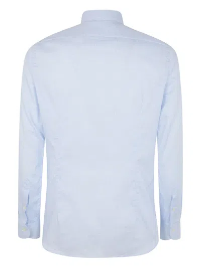 Tintoria Mattei New Cotton Stretch Shirt In Blue